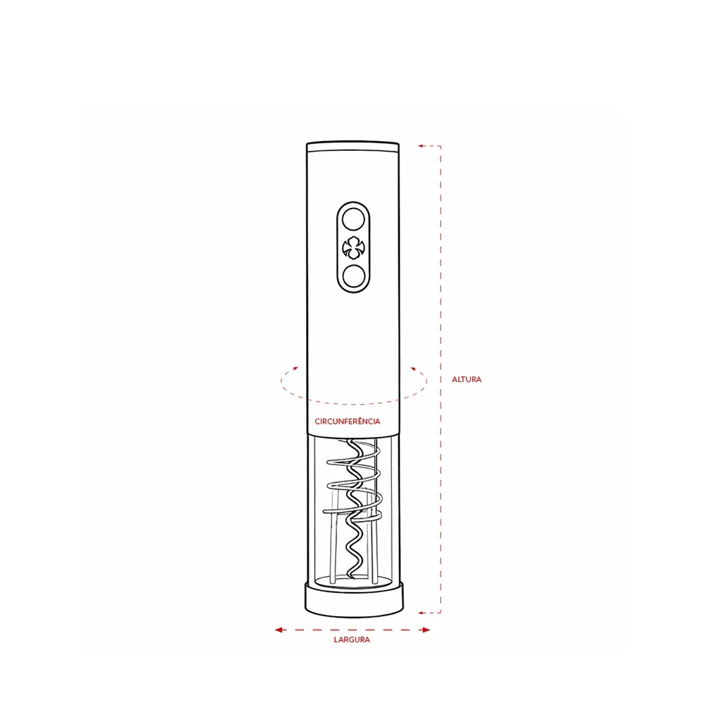 Saca-Rolhas Elétrico com LED