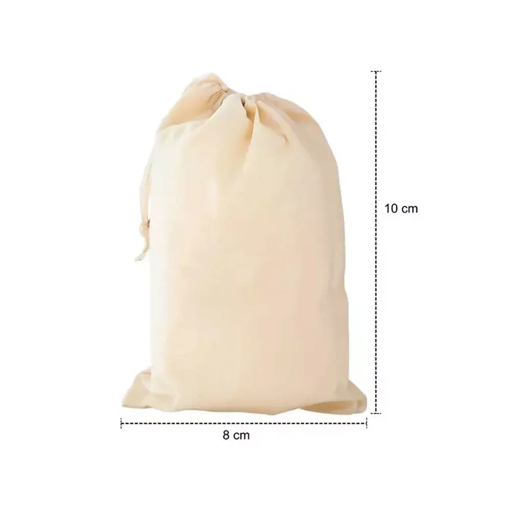 Saco de algodão cru 8x10cm