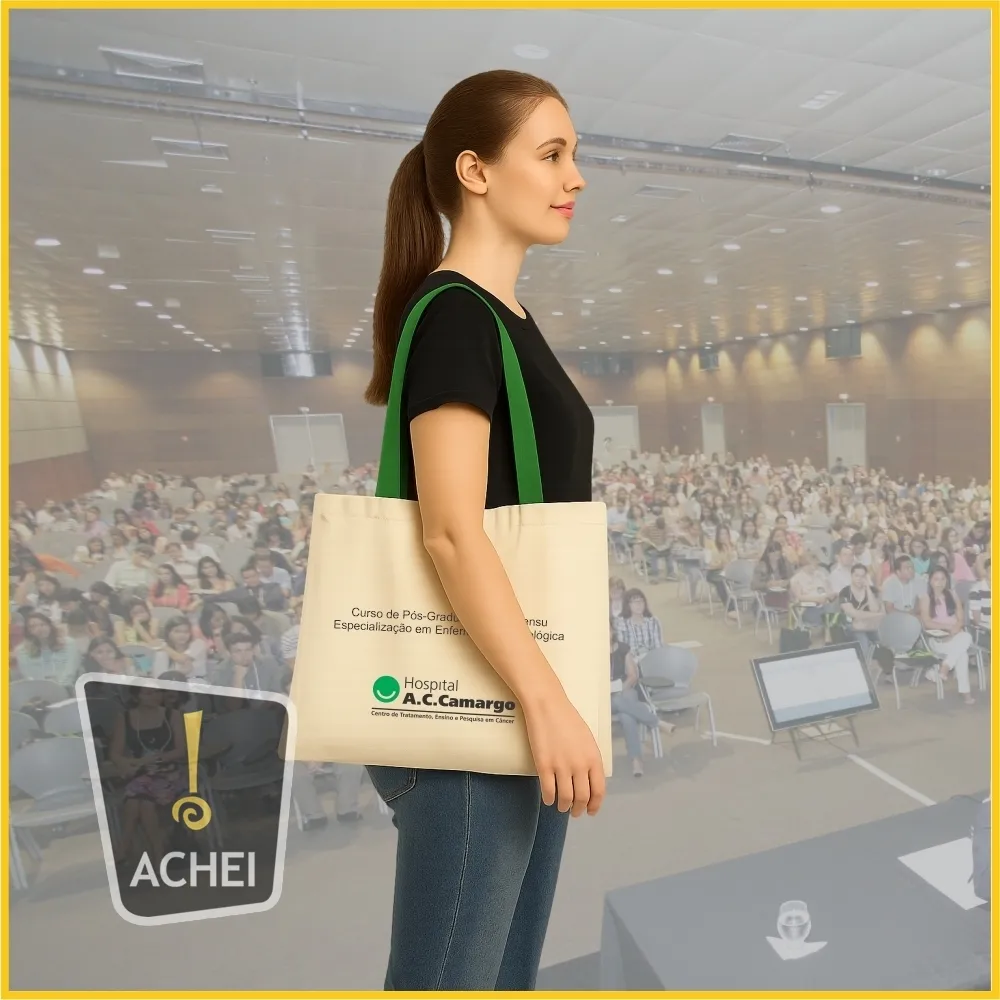 Sacola Bag Personalizada em Algodão Crú Encorpado