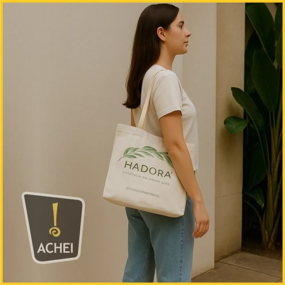 Sacola Bag Personalizada em Algodão Crú Encorpado