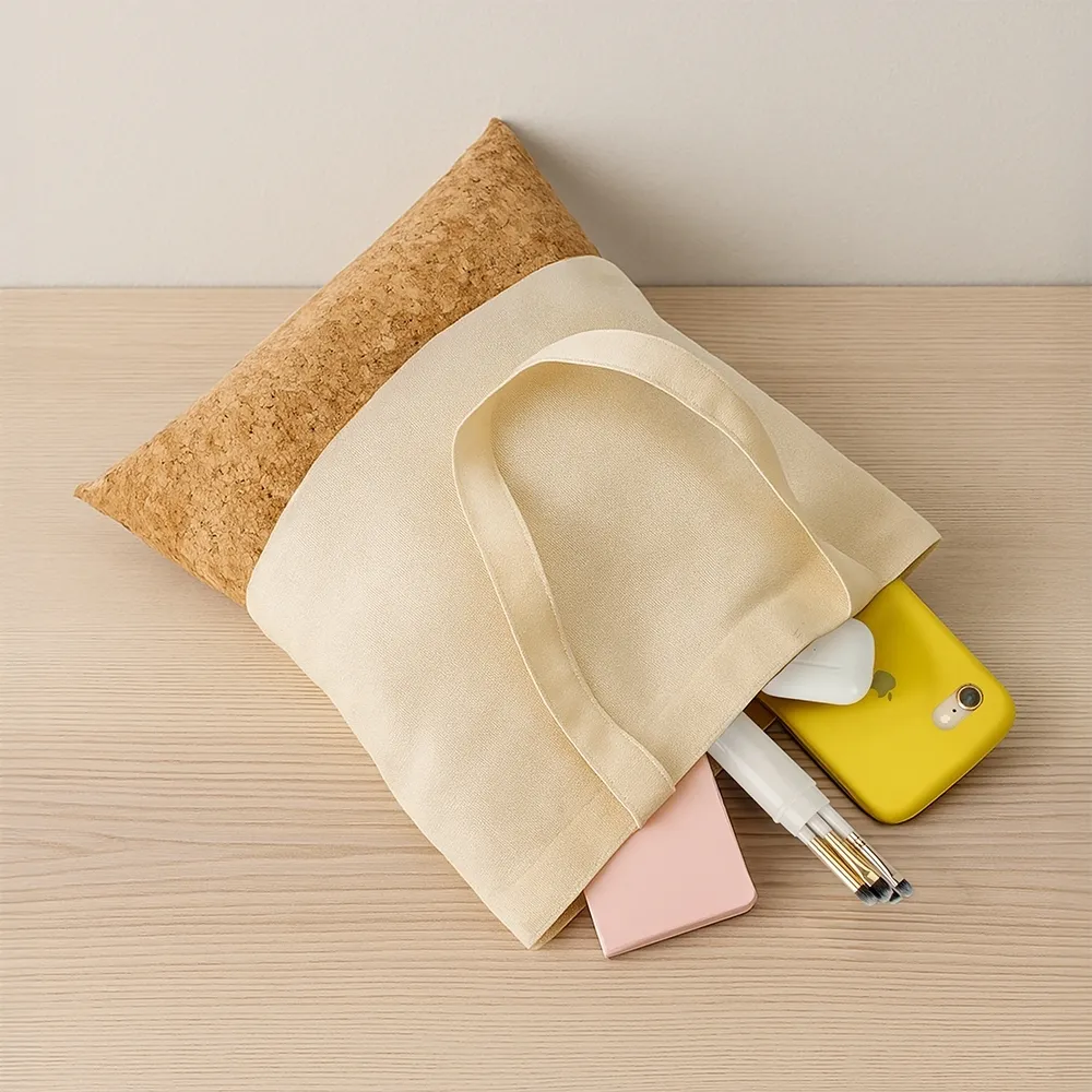 Sacola Ecológica Algodão Fundo Cortiça