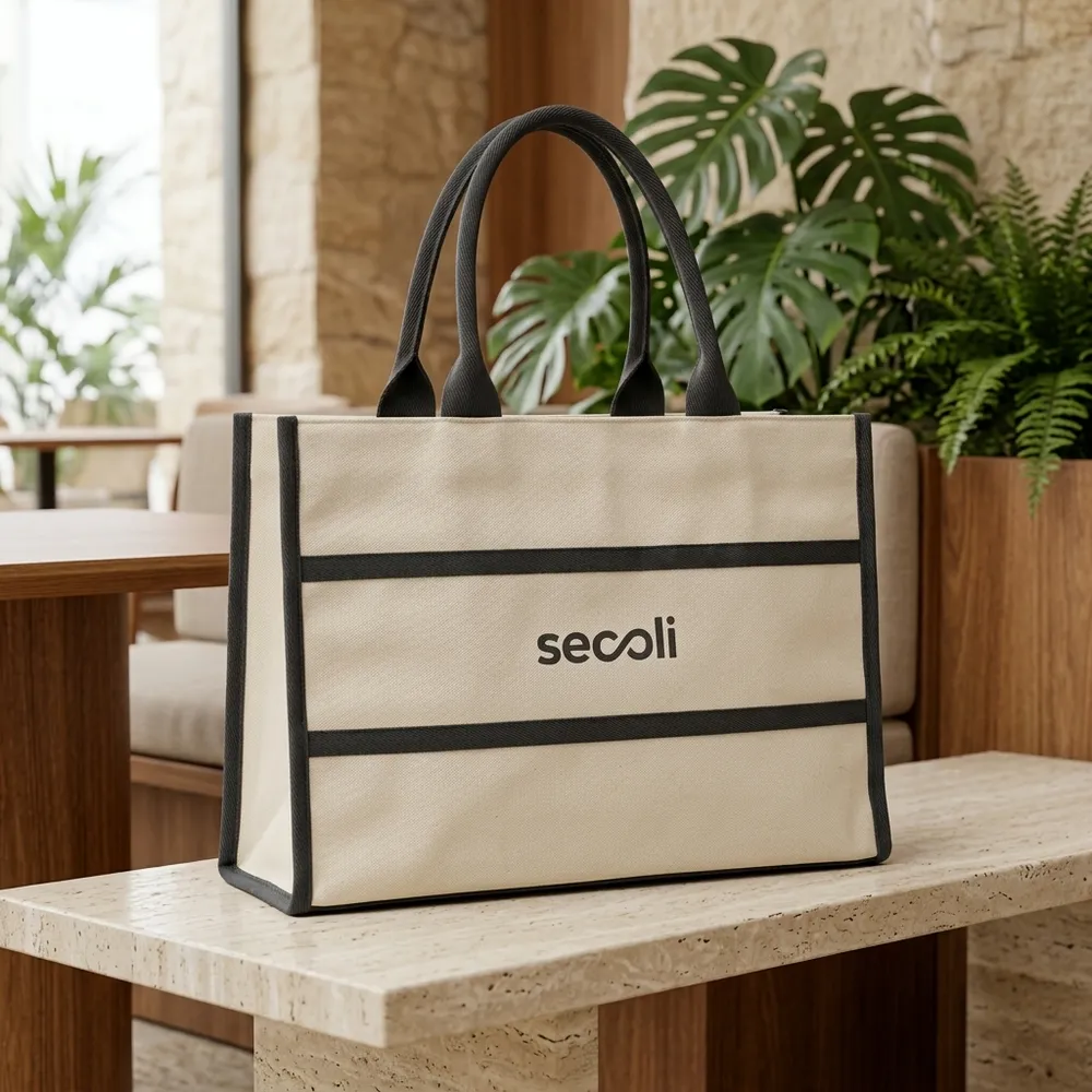 Sacola Tote Bag em Sarja
