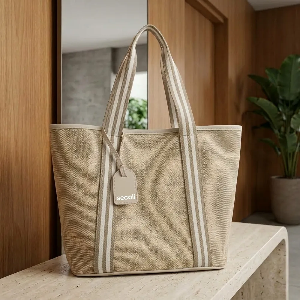 Sacola Tote Bag em Tela com Pingente