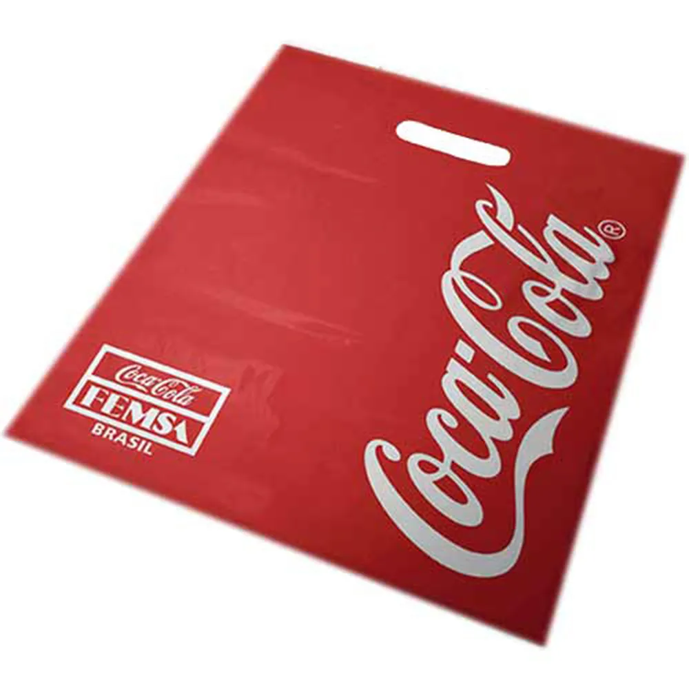 Sacola plástica alça boca de palhaço