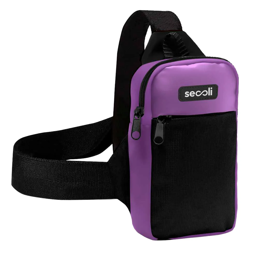 Shoulder Bag  Vertical  Mescla com Zíper Frontal
