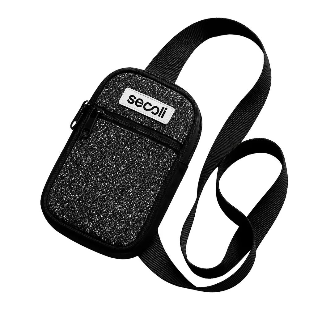 Shoulder Bag  Vertical  Mescla com Zíper Frontal