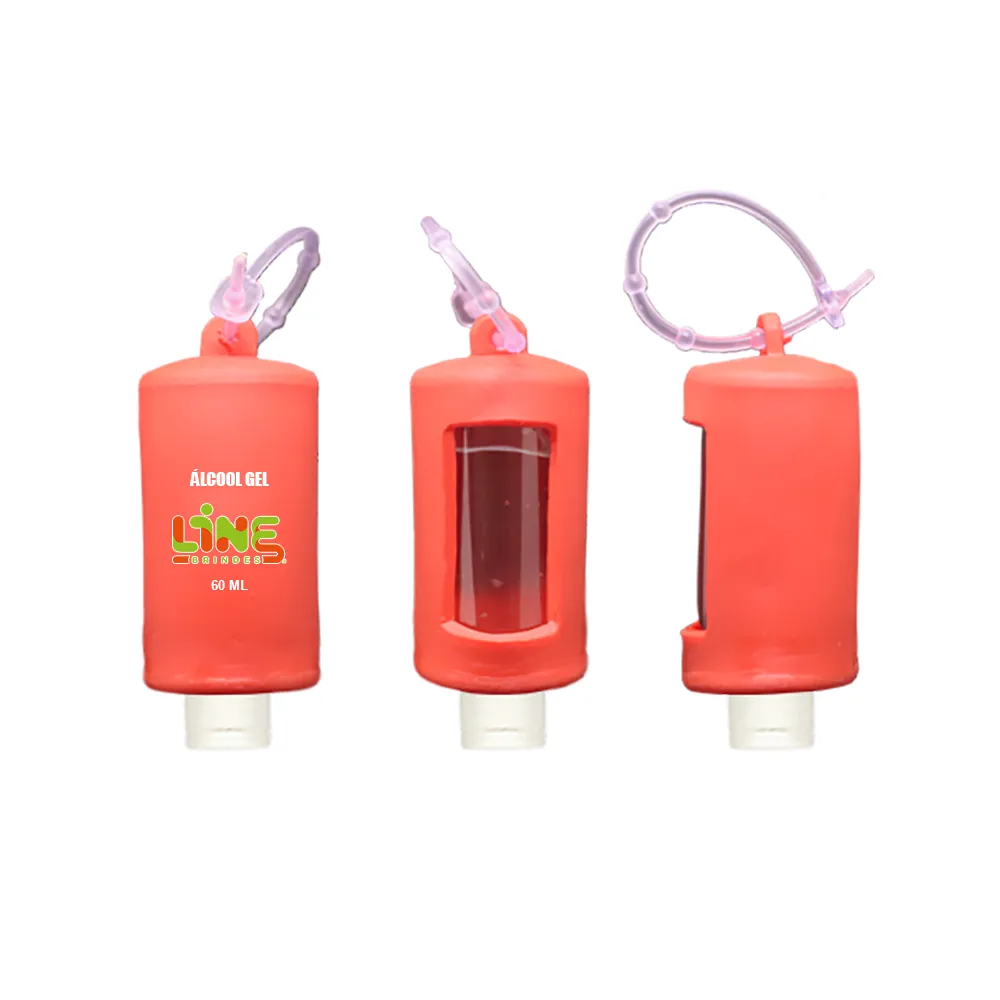 Suporte em vinil com alcool gel
