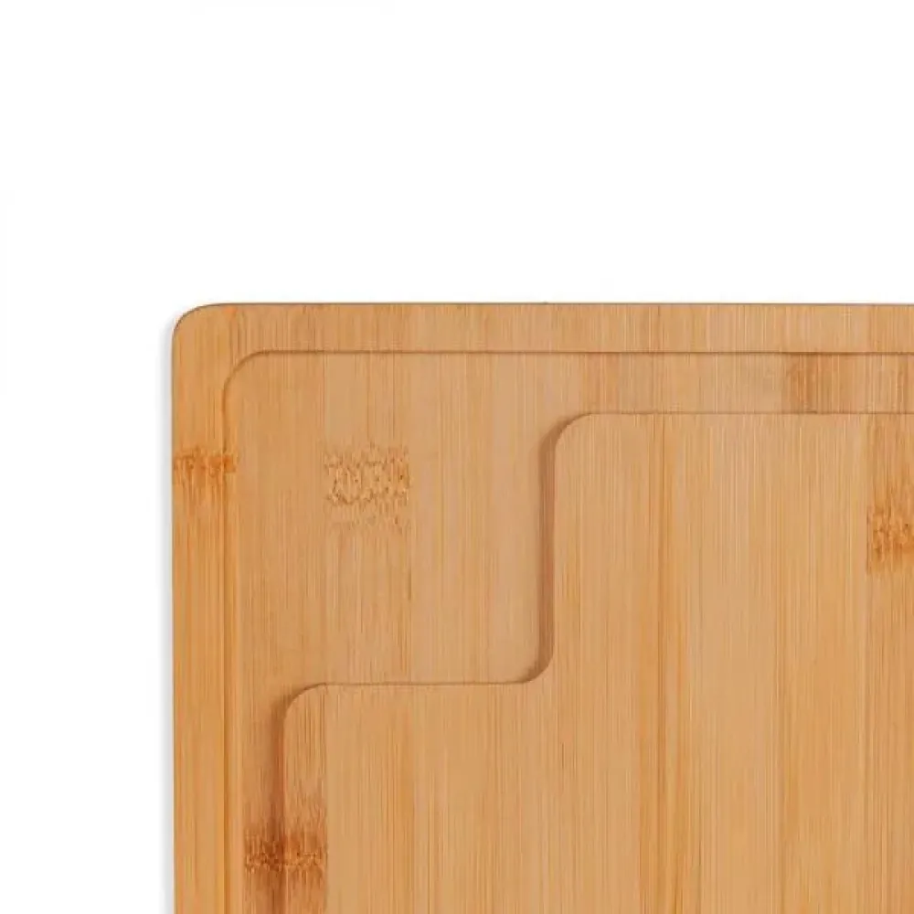 TÁBUA PARA CHURRASCO EM BAMBU PREMIUM - 49X35X3CM