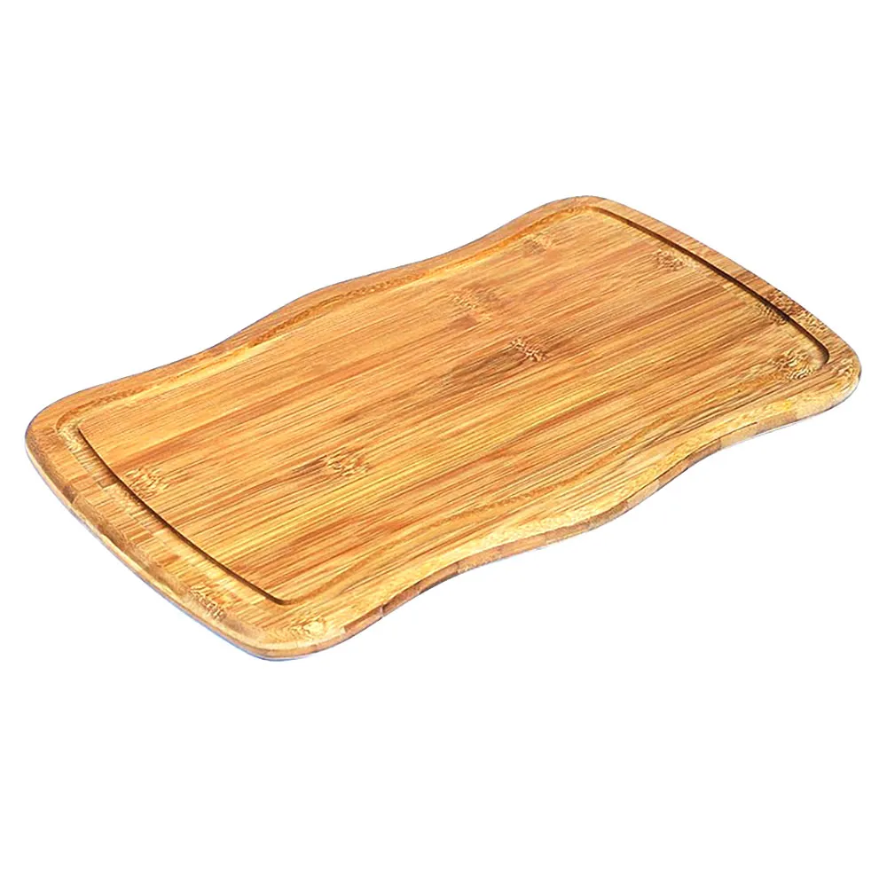 TÁBUA PARA CHURRASCO EM BAMBU 37CM ARREDONDADA-TA-32003