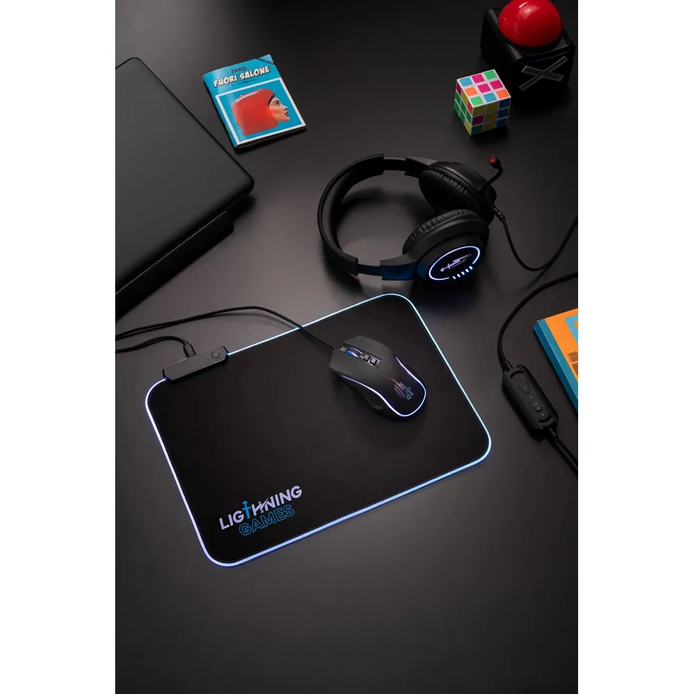 THORNE HEADSET RGB. Fones de ouvidos para jogos com microfone de alta qualidade incorporado com luzes RGB