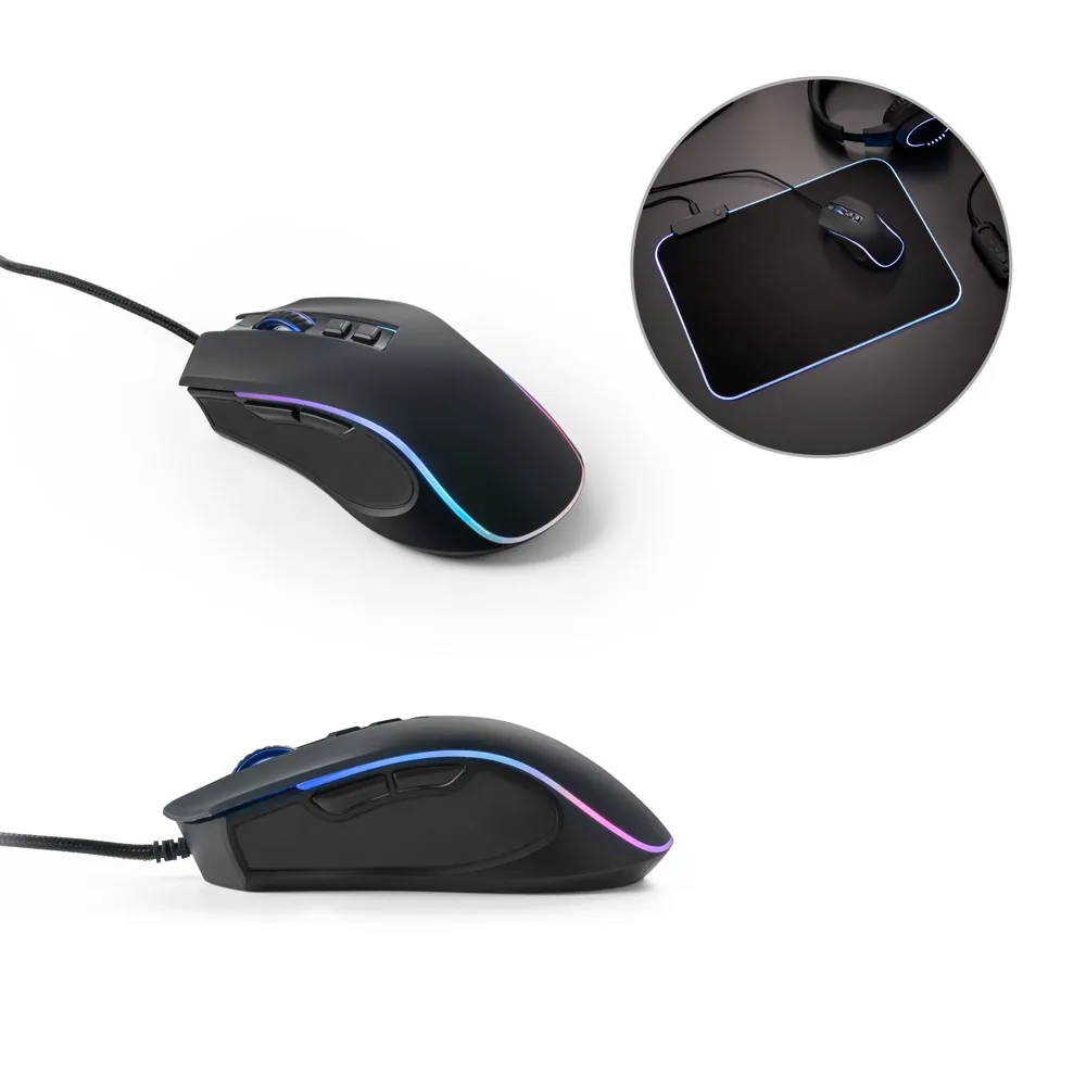 THORNE MOUSE RGB. Mouse para jogos em ABS com acabamento em borracha-AST97133