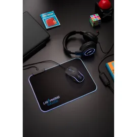 Miniatura de imagem do produto THORNE MOUSEPAD RGB. Tapete para jogos em poliéster com base antiderrapante em borracha