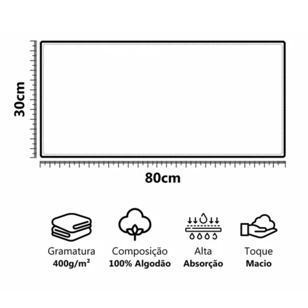 Toalha de Academia Atlântica 400g
