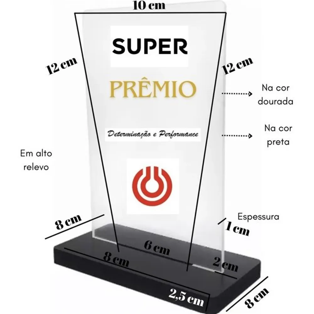 Troféu Acrílico-231ACV