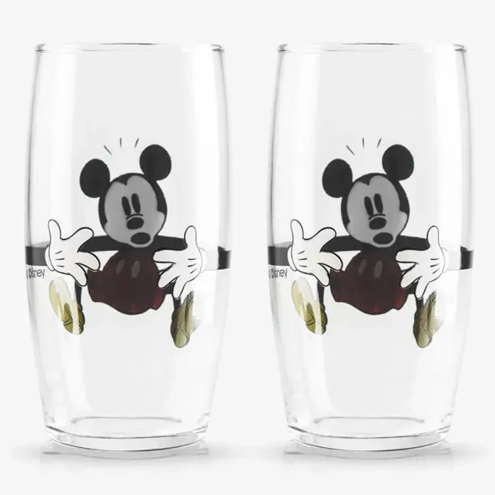 JOGO DE COPOS VIDRO 300 ML - MICKEY - 2 PÇS