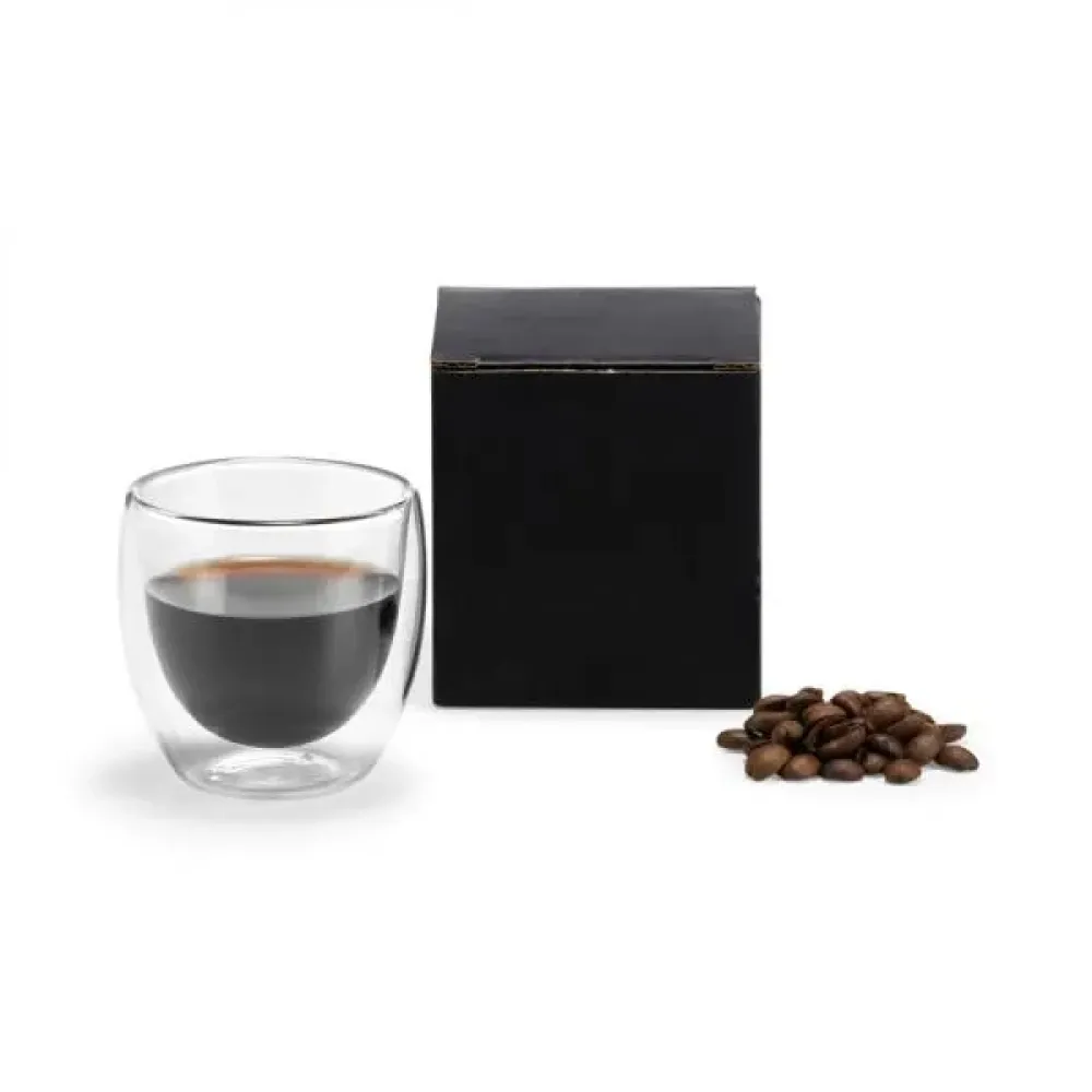 COPO EM VIDRO PAREDE DUPLA - 100 ML-VI-01100