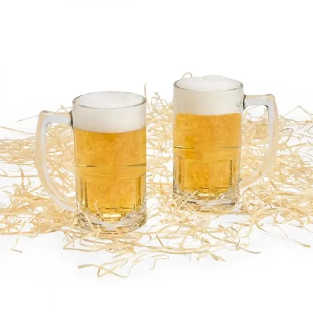 JOGO DE CANECAS DE VIDRO P/ CERVEJA 340 ML - 2 PÇS - NÃO ACOMPANHA A GARRAFA