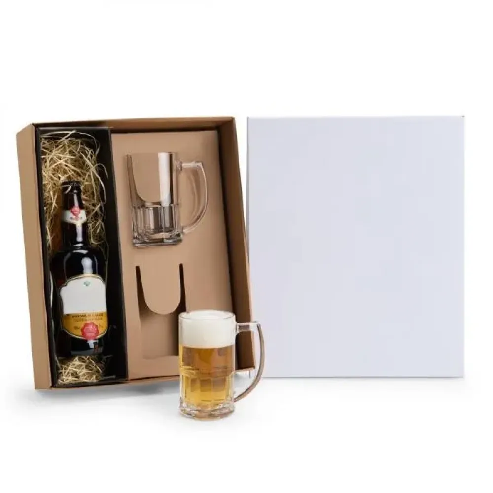 JOGO DE CANECAS DE VIDRO P/ CERVEJA 340 ML - 2 PÇS - NÃO ACOMPANHA A GARRAFA