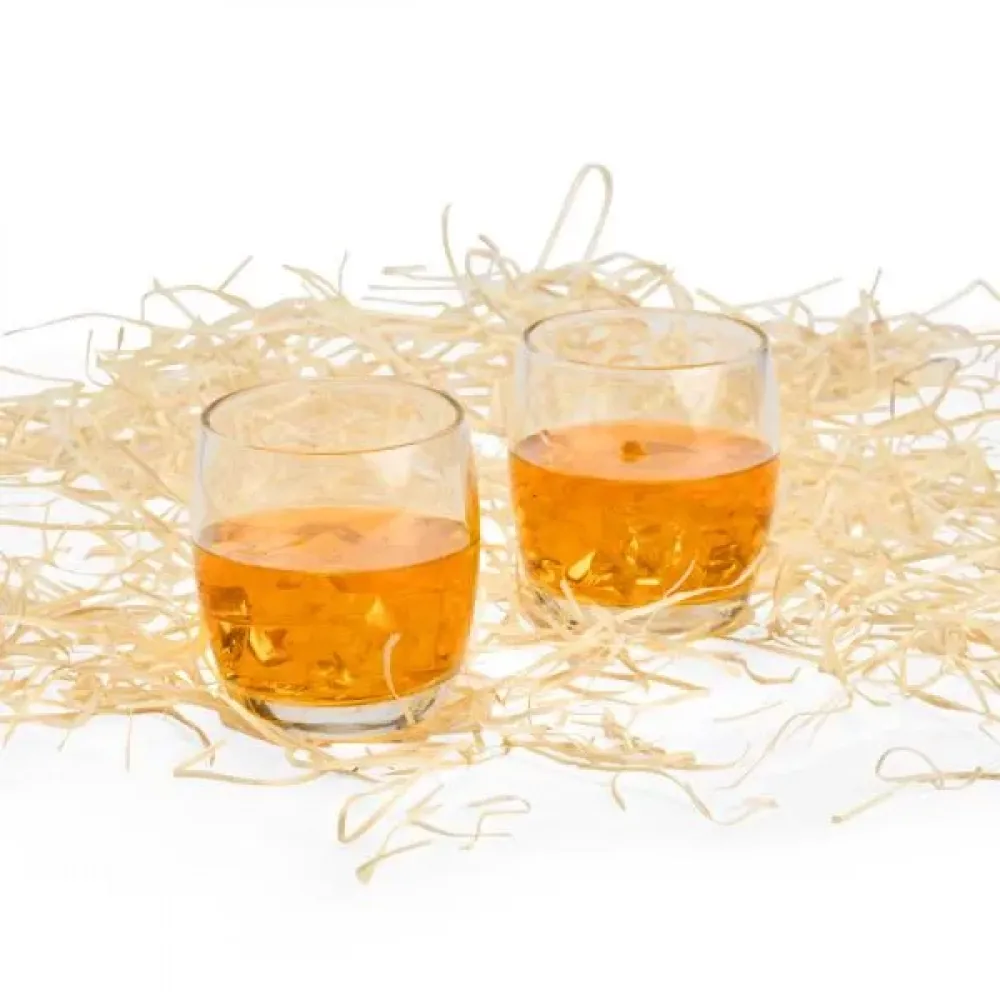 JOGO DE COPOS DE VIDRO P/ WHISKY 330 ML COM PORTA COPO - 4 PÇS - NÃO ACOMPANHA A GARRAFA