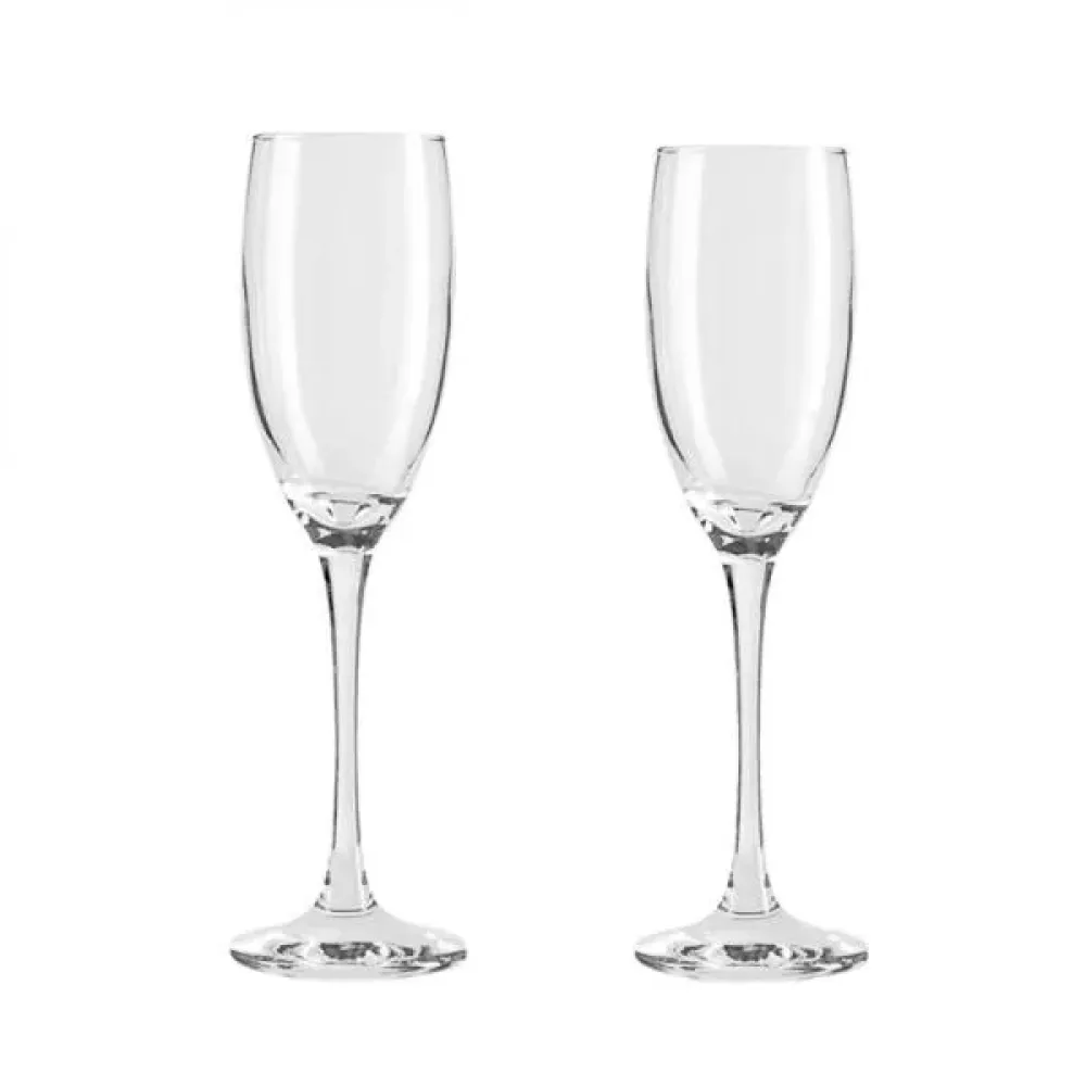 KIT DE TAÇAS DE VIDRO P/ CHAMPAGNE 190 ML - 2 PÇS