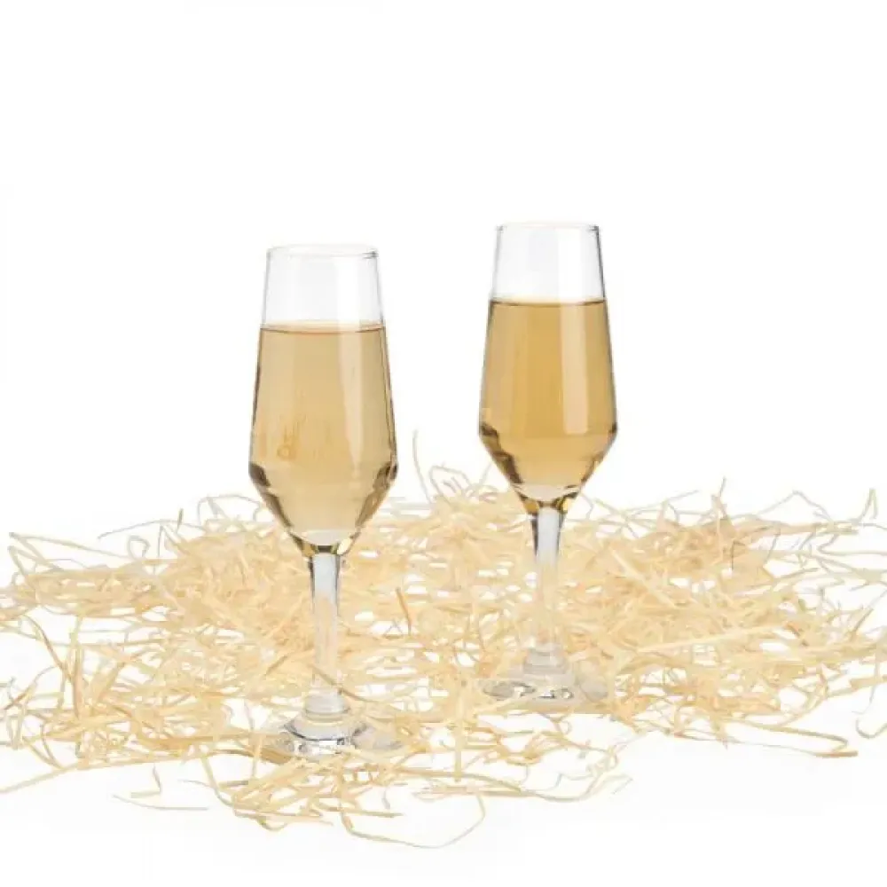 JOGO DE TAÇAS DE VIDRO P/ CHAMPAGNE 186 ML - 2 PÇS - NÃO ACOMPANHA A GARRAFA