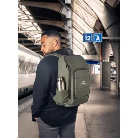 Miniatura de imagem do produto WUHAN. Mochila para notebook em 600D, poliéster reciclado (100% rPET), de alta densidade, com revestimento resistente à água 16″