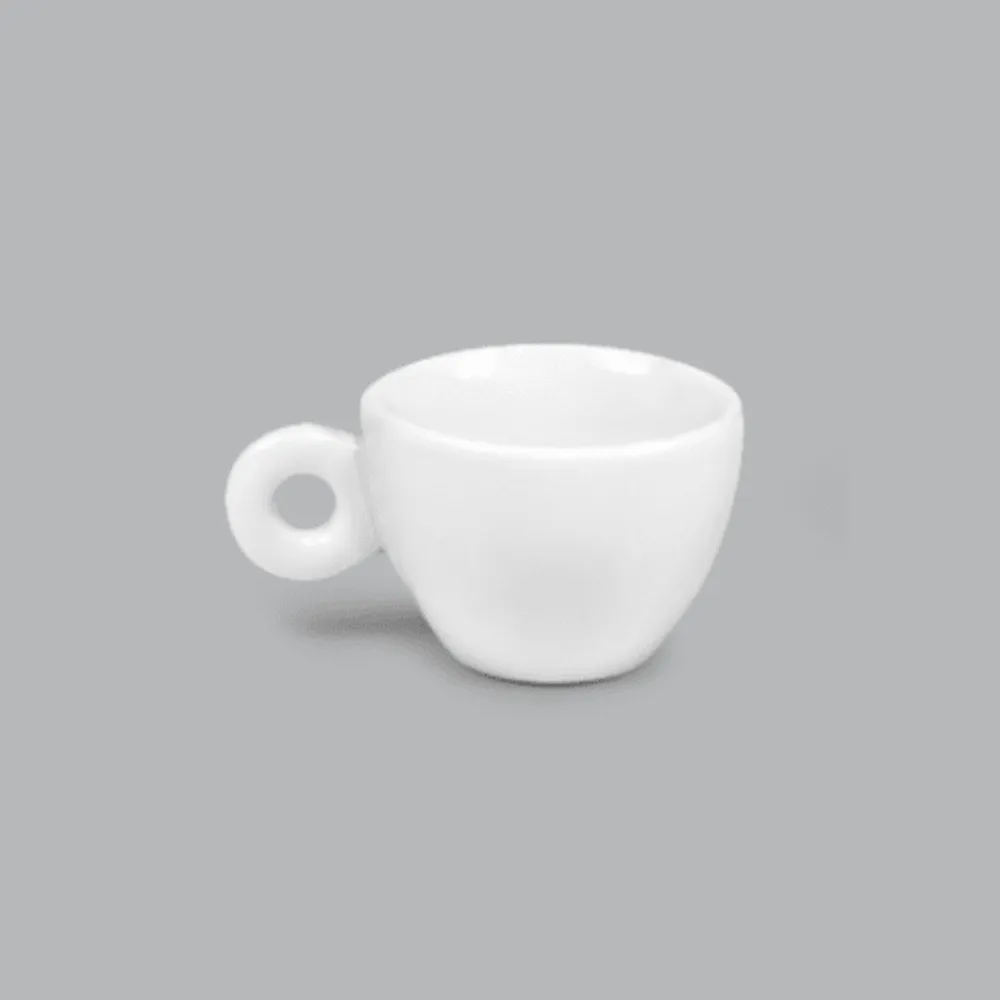 Xícara branca cerâmico coco 70 ml-BC0023FC