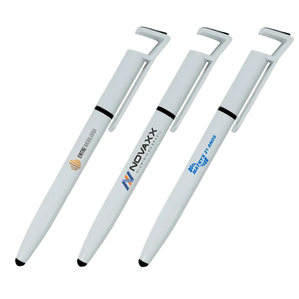 A Partir de R$ 379,00 - Caneta Touch Suporte para Celular Branca ou Prata