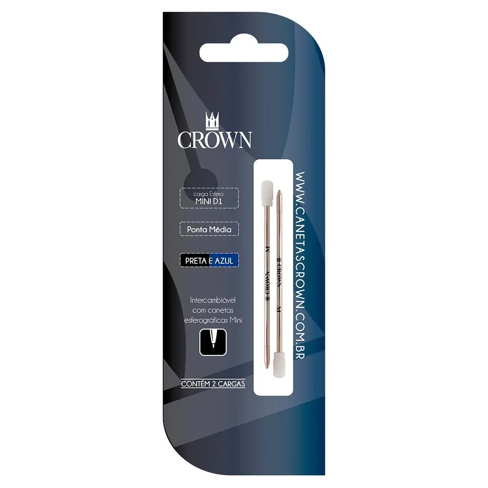 CARGA ESF MINI D1 C/2 BLISTADA CROWN-CA16005