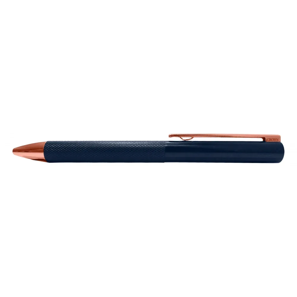 CANETA CROWN ATHENAS ESF AZUL (CLIP ROSE)-DI10001B