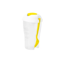 Miniatura de imagem do produto TURMERIC. Copo para salada em PP com garfo e molheira 850 mL