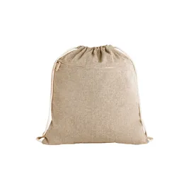 Miniatura de imagem do produto CHANCERY. Sacola tipo mochila eem 70% algodão reciclado e 30% poliéster reciclado sem tingimento (140 g/m²)