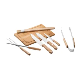 Miniatura de imagem do produto TERIYAKI. Kit churrasco em estojo de PU e 210D com tábua em bambu e 7 utensílios em aço inox e madeira de seringueira