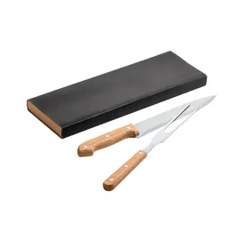 Miniatura de imagem do produto ALIOLI. Kit churrasco em caixa kraft com 2 utensílios 3m aço inox e bambu