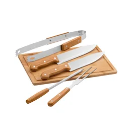 Miniatura de imagem do produto GARLIC KING. Kit churrasco em estojo de 210D e tábua em bambu com 5 utensílios em aço inox e madeira de Seringueira