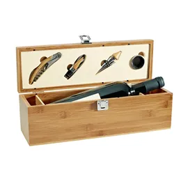 Miniatura de imagem do produto SYRAH. Conjunto para vinho em bambu e zinco