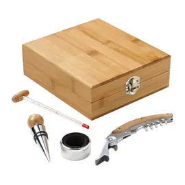 Miniatura de imagem do produto CABERNET. Conjunto para vinho em bambu e zinco