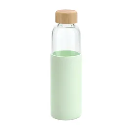 Miniatura de imagem do produto DAKAR. Squeeze em vidro borossilicato e bambu 600 mL