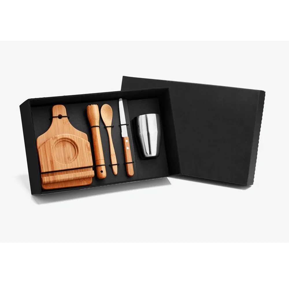 Kit Para Caipirinha Em Bambu 6 Pçs mod. KT-007