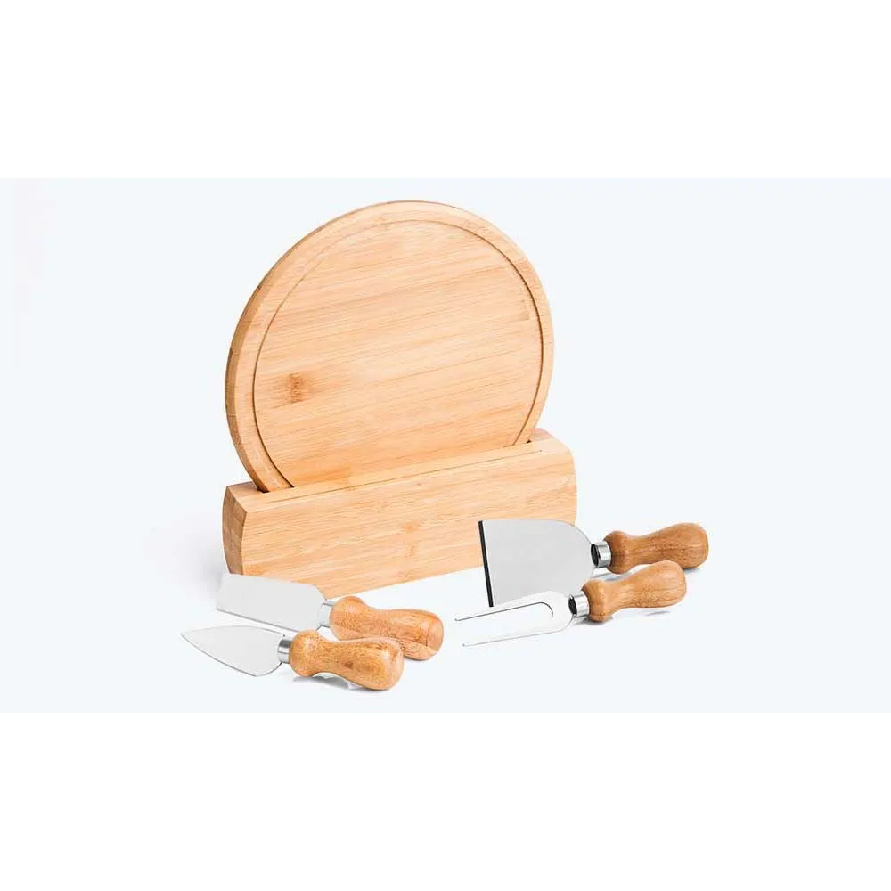 Kit para queijo em bambu 6 pçs mod. KT-011