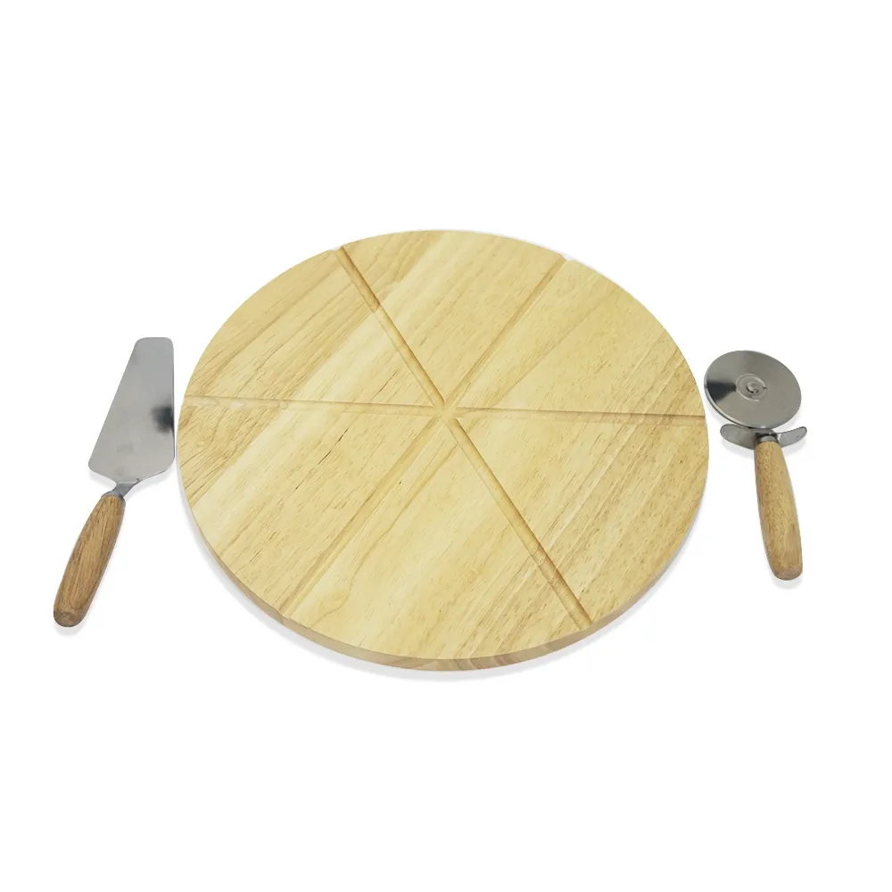 #kit pizza com 2 peças e tábua em madeira