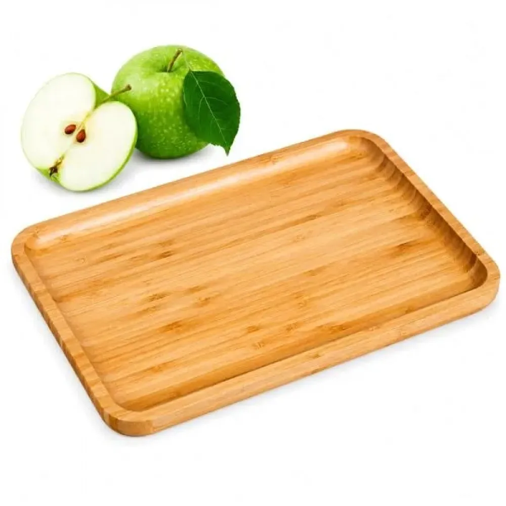 BANDEJA EM BAMBU PARA SERVIR - 28X20CM