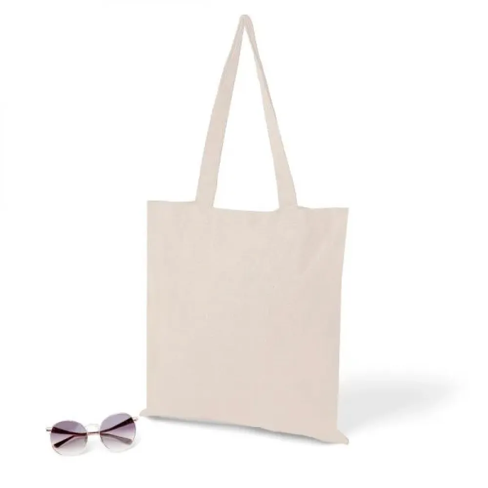 SACOLA / ECOBAG EM ALGODÃO RECICLADO - NATURAL - 38X42CM-CS-06020