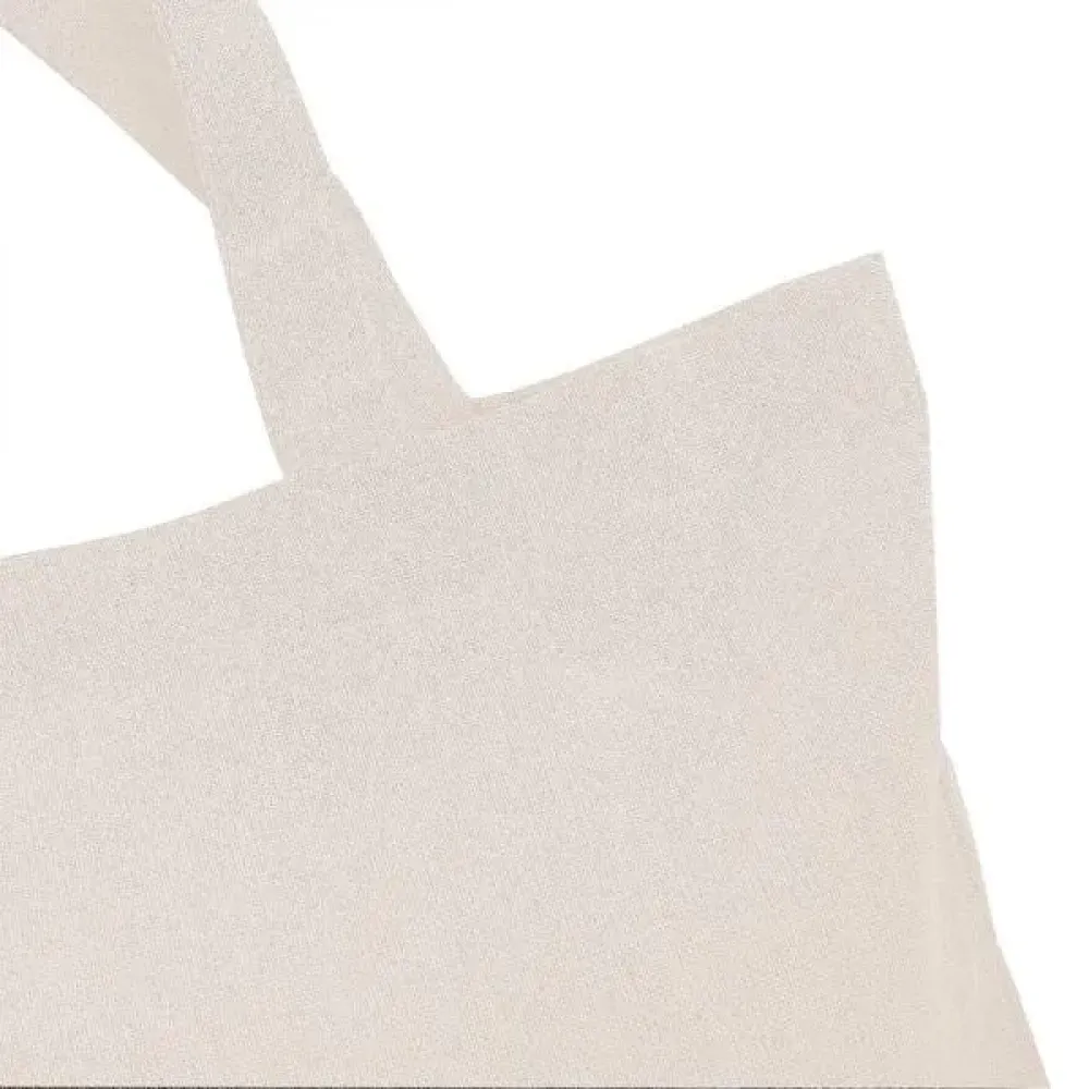 SACOLA / ECOBAG EM ALGODÃO RECICLADO - NATURAL - 38X42CM