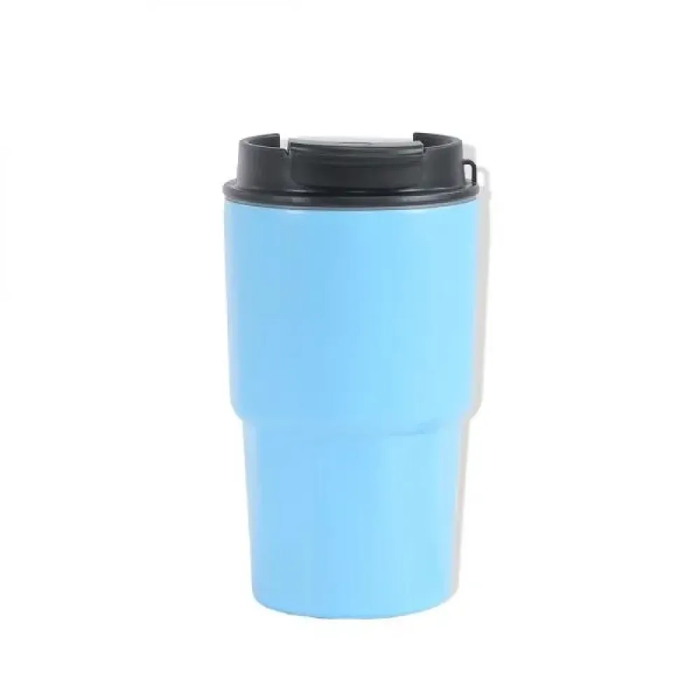 COPO TÉRMICO EM AÇO INOX - AZUL CLARO - 450 ML