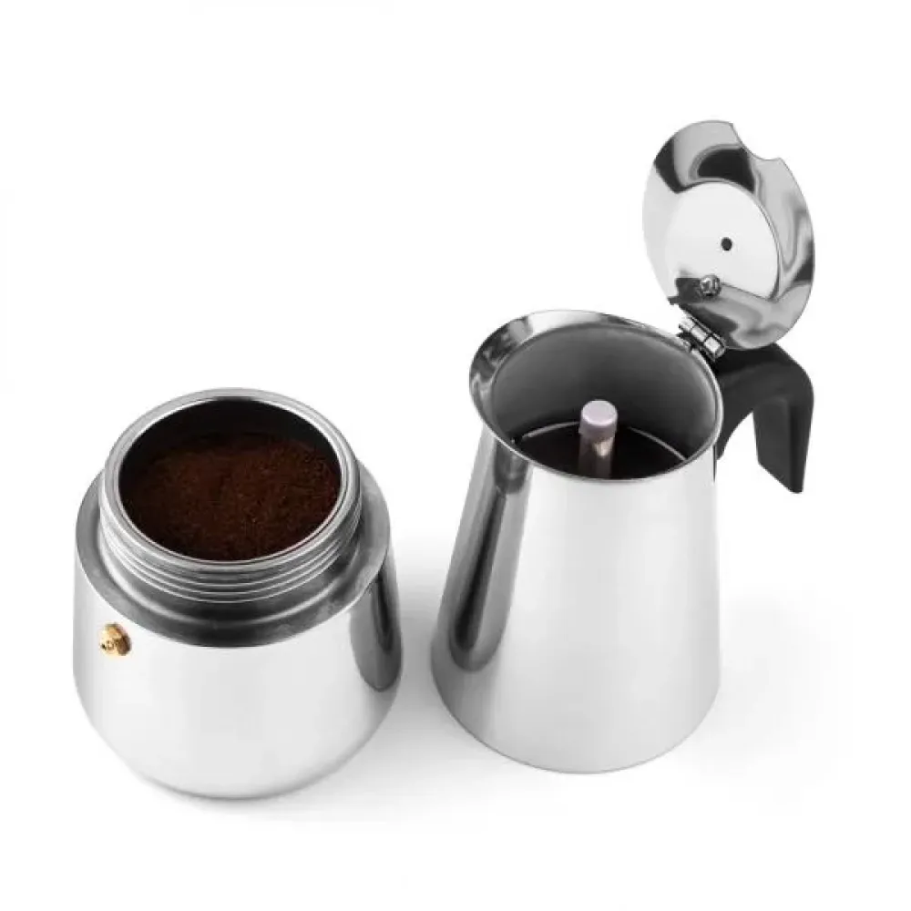 CAFETEIRA ITALIANA EM AÇO INOX - 350 ML