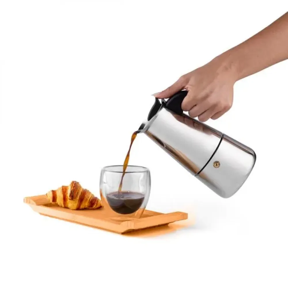 CAFETEIRA ITALIANA EM AÇO INOX - 350 ML