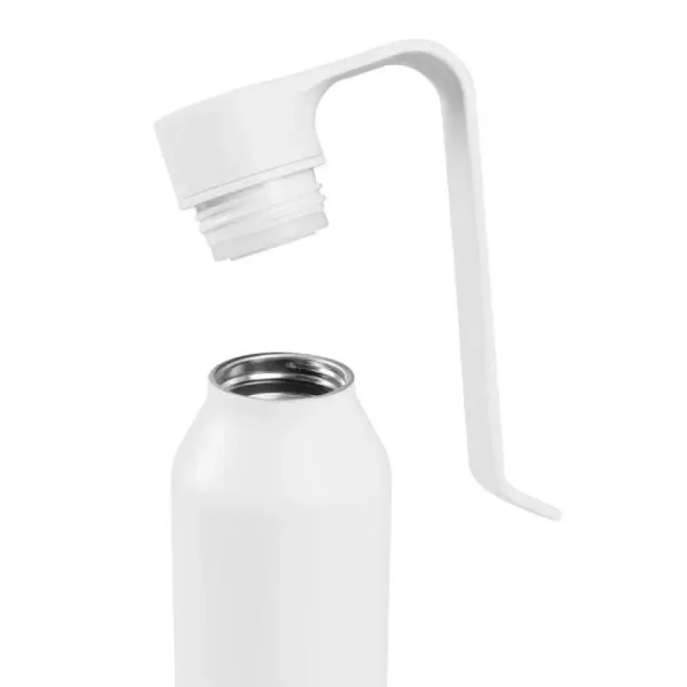 GARRAFA CAMADA DUPLA EM ALUMÍNIO RECICLADO - BRANCA - 450ML