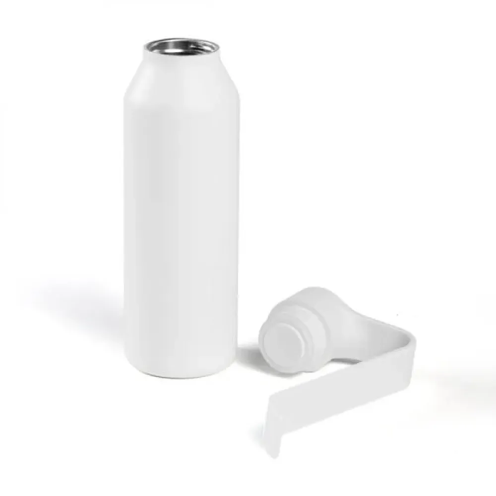 GARRAFA CAMADA DUPLA EM ALUMÍNIO RECICLADO - BRANCA - 450ML