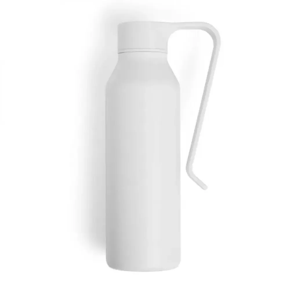 GARRAFA CAMADA DUPLA EM ALUMÍNIO RECICLADO - BRANCA - 450ML